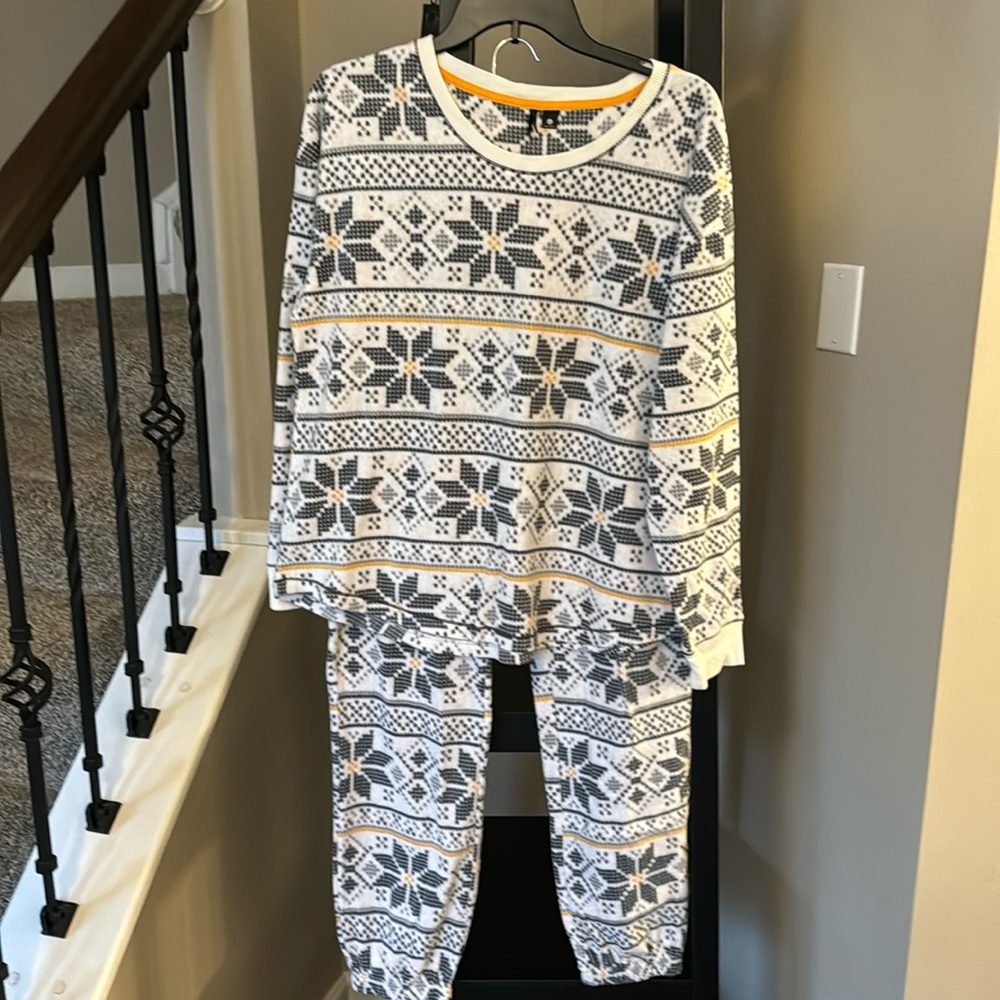 Kensie soft fleece fair isle pajamas